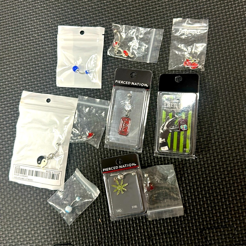 Bundle of belly piercings new with tags